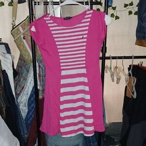 Nautica Pink and White Girls Dress